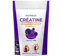Nutri&Co Créatine Monohydrate Creapure® Poudre 300g Goût Neutre 88 Portions Vegan