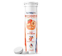 Nutri&Co Électrolytes Hydratation - 5 Minéraux 4 Vitamines - Goût Pêche - 15 Comprimés