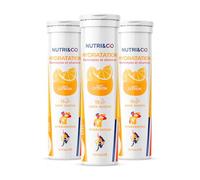 NUTRI & CO Electrolytes Hydratation - 5 Minéraux + 4 Vitamines - Sans Sucre ni Édulcorant - Goût Citron 100% Naturel - 3 Tubes (45 Pastilles) - Fabriqué en France