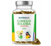 Nutri&Co – Complément Ginkgo Biloba Extrait 50:1 6000mg 120 gélules – Vegan