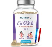 Nutri&Co Complément Probiotique Lactobacillus gasseri Minceur Ventre Plat 60 gélules