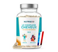Nutri&Co Complexe Cheveux Kératine & Biotine – 60 gélules
