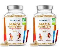 NUTRI&CO Maca Noire BIO Botani+ du Pérou | 10:1 | Énergie, Force | 120 Gél (Lot de 2)