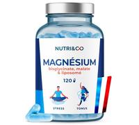 NUTRI&CO Magnésium Bisglycinate Malate & Liposome vitamine B6 | 120 Gélules