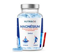 NUTRI&CO Magnésium Bisglycinate Malate & Liposome vitamine B6 | 240 Gélules