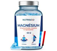 NUTRI&CO Magnésium Bisglycinate Malate & Liposome vitamine B6 | 60 Gélules