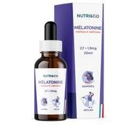 Nutri&Co Mélatonine 1,9 mg Spray – Mélisse & Valériane – Action rapide 30 min – 20 ml