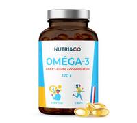 NUTRI&CO Omega 3 Huile de Poisson EPAX® EPA DHA | Cerveau Vision | 120 Caps