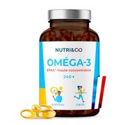 NUTRI&CO Omega 3 Huile de Poisson EPAX® EPA DHA | Cerveau Vision | 240 Caps