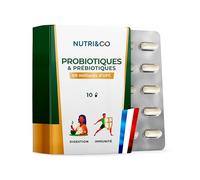 NUTRI&CO Probiotique Flore Intestinale 9 Souches 60 Milliards UFC 10 Gél