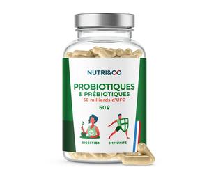 NUTRI&CO Probiotiques et prébiotiques Capsules Dures Gastro-Résistantes 60 pc(s)