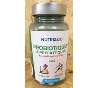 NUTRI&CO PROBIOTIQUES &PREBIOTIQUES 60 MILLIARDS D'UFC 60 GELULES 03/2028