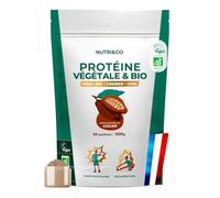 NUTRI&CO Protéines Vegétales BIO | Pois, Riz, Chia & Courge | 500g Cacao