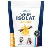 Nutri&Co Protéines Whey Isolat Native 94% En Poudre Goût Vanille 900g
