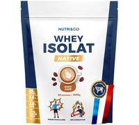 Nutri&Co Protéines Whey Isolat Native en poudre - 1kg Goût Café