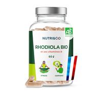 NUTRI&CO Rhodiola Rosea BIO 100% Naturel + Vitamine B | 400mg | 60 Gélules