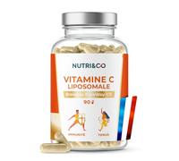 NUTRI & CO Vitamine C Liposomale PureWay-C® 1000mg & Bioflavonoïdes - Haute Biodisponibilité - 30 jours - 90 gélules Vegan - Fabriqué en France