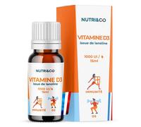 Nutri&Co Vitamine D3 issue de Lanoline - 1000 U.I par Goutte - 15ml