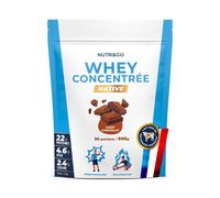 Nutri&Co Protéines Whey Concentrate Native En Poudre Goût Chocolat 900g