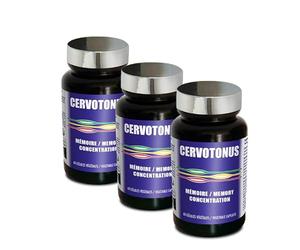 NUTRI EXPERT - Cervotonus - Complément alimentaire à base de Ginkgo, Vitamine B, Cuivre, Zinc - Mémoire & Concentration - Soutien des performances cognitives - Lot de 3 produits