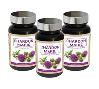 NUTRI EXPERT - Chardon Marie - Detox du Foie- Soutient le bon fonctionnement hépatique et du foie - Favorise le drainage - 100% extraits Chardon Marie naturel - Convient aux végans - Lot de 3 produits
