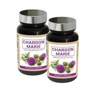 NUTRI EXPERT - Chardon Marie - Detox du Foie- Soutient le bon fonctionnement hépatique et du foie - Favorise le drainage - 100% extraits Chardon Marie naturel - Convient aux végans - Lot de 2 produits