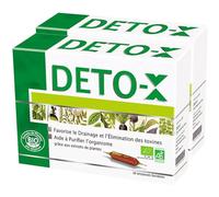 NUTRI EXPERT - Deto-X -Complément alimentaire BIO à base d'extraits d'Artichaut, Fenouil, Ortie, Bardane, Frêne, Thé Vert & Mélisse - Favorise le drainage et l'élimination des toxines - Lot de 2