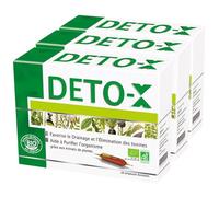 NUTRI EXPERT - Deto-X -Complément alimentaire BIO à base d'extraits d'Artichaut, Fenouil, Ortie, Bardane, Frêne, Thé Vert & Mélisse - Favorise le drainage et l'élimination des toxines - Lot de 3