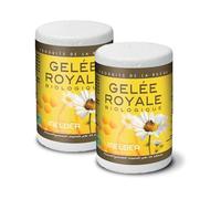 NUTRI EXPERT - Gelée Royale Bio Ecocert - 100% pure - Conditionnée en boîte isotherme sous atmosphère stérile - Renforce l'immunité - Réduit la fatigue - Lot de 2 avec cuillère doseuse intégrée