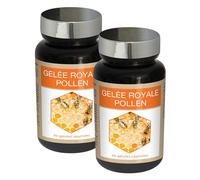 NUTRI EXPERT - Gelée Royale Pollen - Complément alimentaire pour tonus et vitalité - Soutient les défenses naturelles - Aide à réduire la Fatigue - 60 Gélules - Lot de 2