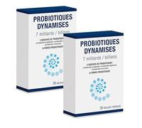 NUTRI EXPERT - Probiotiques Dynamisés - Favorise Equilibre de la Flore Intestinale -7 Milliards de Ferments Lactiques- 3 Souches Probiotiques -Riche en fibres prébiotiques - Sans Gluten - Lot de 2