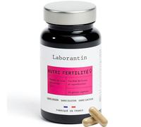 Nutri Fertilité Femme - Complément Alimentaire Fertilité | Rose Pâle, Alchémille & Inositol | Zinc & Vitamines | 60 Gélules Vegan | Fabriqué en France | Laborantin