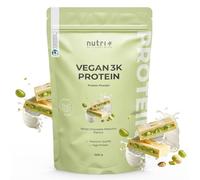 Nutri + High Protein Powder 3K Chocolat blanc Pistache - 1kg Poudre de Protéines White Chocolate Pistachio - sans Lactose - pour le Développement musculaire sans Sucre