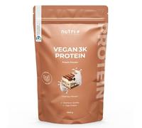 Nutri + High Protein Powder 3K Tiramisu - 1 kg Poudre de Protéines Tiramisù - sans Lactose - pour le Développement musculaire sans Sucre