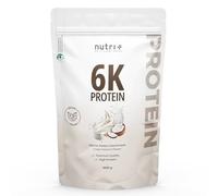 Nutri + High Protein Powder Noix de Coco et Crème 6k - 1kg Poudre de Protéines Coconut Cream - sans Lactose - pour le Développement musculaire sans Sucre