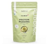 Nutri + high Protein Pudding vegan Pistachio 400 g - Pistache Pouding avec 76% de Protéines - Dessert pauvre en Sucre, Graisses et Calories - sans Lactose + Gluten