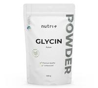 Nutri + L-GLYCINE poudre 500 g sachet - pour soutenir la formation de collagène, fonction hépatique + combustion des graisses - végétalien - goût naturellement sucré - antioxydant