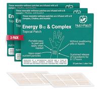 NUTRI-PATCH Energy B12 & Complex Lot de 3 patchs topiques (90 patchs, 3 mois d'approvisionnement)