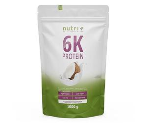 Nutri-Plus 6K Poudre de protéines végétaliennes - Noix de coco - sachet de 1 kg - isolat de protéines végétalien - hautement dosé