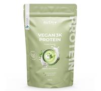 Nutri + Poudre de protéine végétalienne Matcha Latte 1 kg - 80% de protéines - Poudre de protéine 3k - Poudre de protéine 1000g sans lait & lactose
