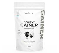 nutri + Poudre de protéines et glucides 1000 g - goût Neutre - Vegan Weight Gainer pour la prise de poids - gain de masse