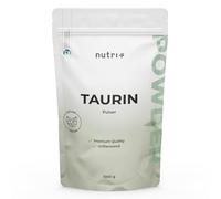 nutri+ Poudre de Taurine 1 kg - hautement dosée - végétale par fermentation - pure Taurine Powder 1000 g - Vegan - Neutre - naturellement sans additif - Qualité Premium