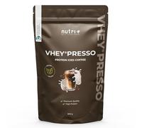 Nutri + Protein Iced Coffee Pumpkin Spice Latte - Vheypresso Café protéiné avec Caféine 800 g - Poudre sans Lactose + Gluten - idéal pour la Construction musculaire