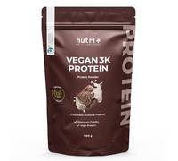 Nutri + PROTEIN POWDER VEGAN Chocolate Brownie 1kg - poudre de protéines multi-composants végétales sans lactose - shake protéiné Nutri-Plus Shape & Shake