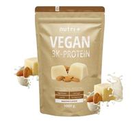 Nutri + Protéine Vegane Pâte d'amande 1kg - 83% de protéines - poudre de protéine 3k hiver - poudre de protéine sans lactose low sugar + sans gluten - 1000g sans sucre ajouté