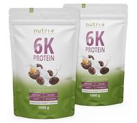Nutri+ PROTÉINES EN POUDRE CHOCOLAT ET ARACHIDES 2 kg Mélange de protéines végétaliennes sans lactosérum - Protein 6k 2000g poudre de protéines en double emballage