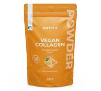 Nutri+ Vegan Collagen Formation Support Poudre - Support de la formation de collagène - avec acide hyaluronique + vitamine C pour la peau, les cheveux, les ongles - 400 g Orange