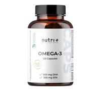 Nutri+ Vegan Omega-3-2000 mg d'huile d'algues hautement dosé avec 600mg DHA & 300mg EPA - gélules végétaliennes oméga-3 de haute qualité (végan) - testé en laboratoire - 120 caps
