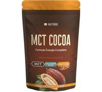 Nutribe Cacao MCT Énergie 300 g avec Cordyceps bio & Collagène Marin | Booste la Cétose, Antioxydant, Coupe-faim, Jeûne intermittent