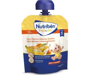 Nutriben Fruit&Go Poire, Banane, Orange Biscuits à l'orange 90 G
